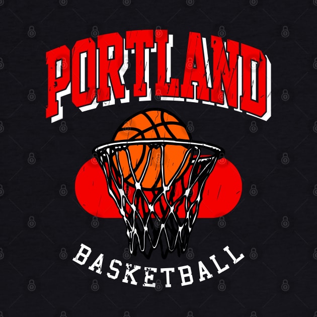 Vintage Portland Basketball by funandgames